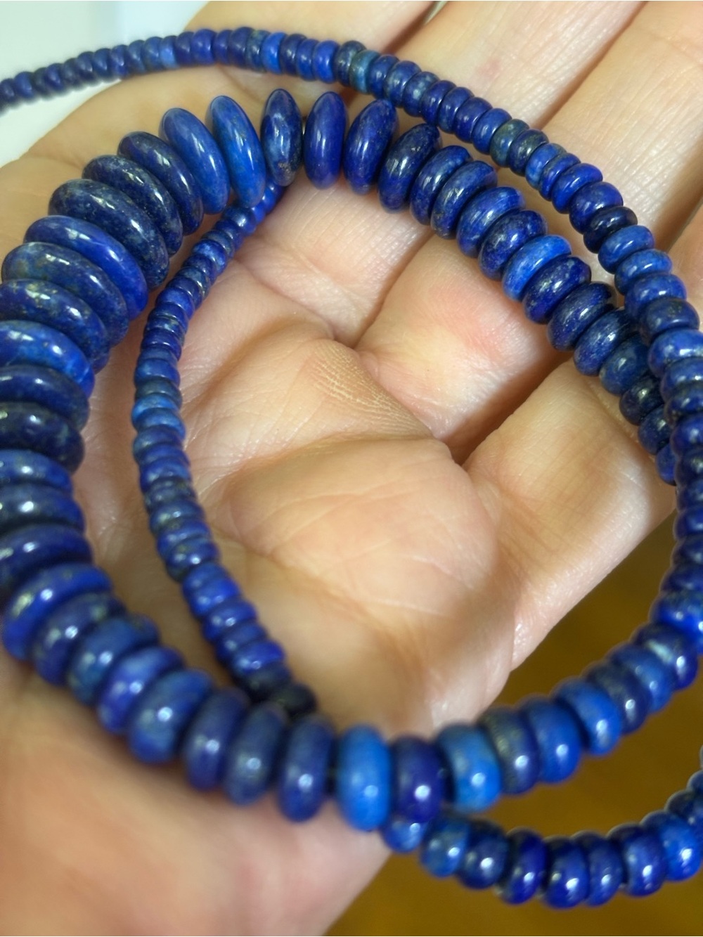 Jay King DTR 925 Lapis Lazuli Rondelle Necklace 17–20” Sterling - Picture 10 of 11